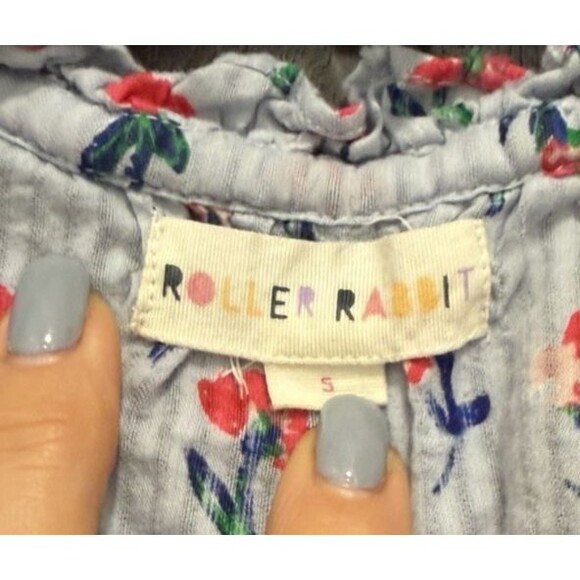 Cottagecore Boho-chic Preppy Roller Rabbit "Adorable" Top Small - Picture 6 of 8